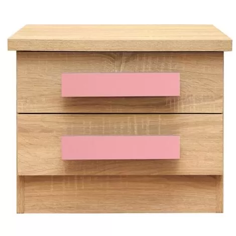 Noptiera 2 sertare Playroom sonoma roz 40x48x39 cm2