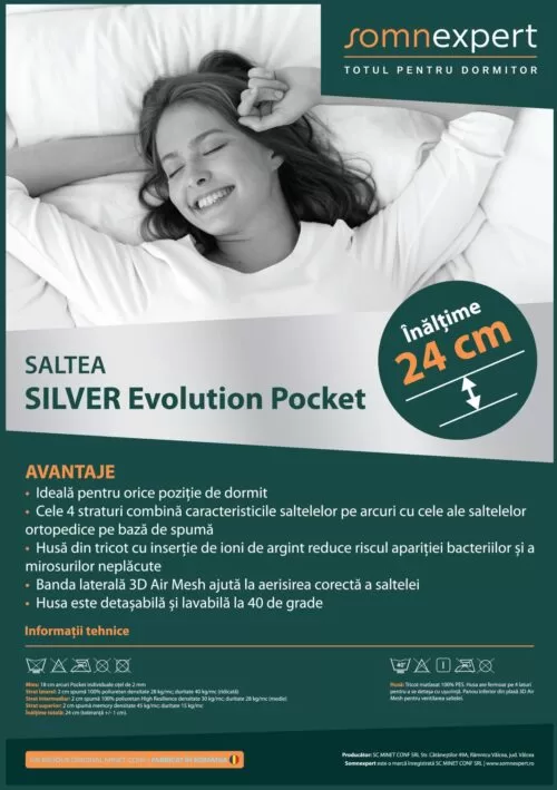saltea somnexpert silver evolution pocket spring hibrid arcuri pocket memorie somnexpert.ro 6
