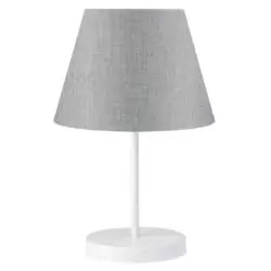 Lampa de masa brat metalic alb gri 22x17x36 cm