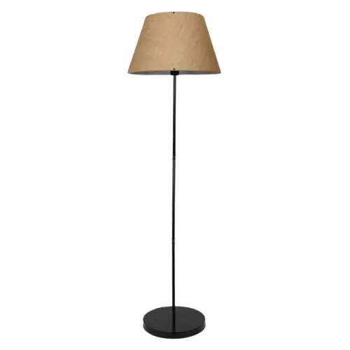 Lampa de podea cu brat metalic negru bej 21x38x143 cm