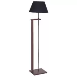 Lampa de podea metal MDF nuanta nuc negru 38x21x150 cm