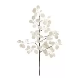 Creanga artificiala frunze alb 80 cm