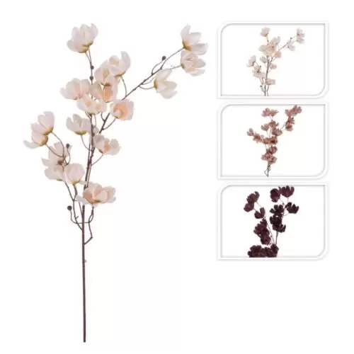 Creanga artificiala Magnolia roz deschis crem 96 cm2