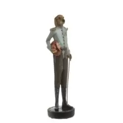Figurina caine polirasina gri maro 9x9x34 cm