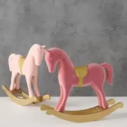 Figurina calut balasoar catifea roz 11 cm 4