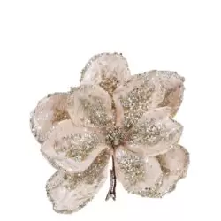 Floare artificiala magnolia clips crem 20x15 cm