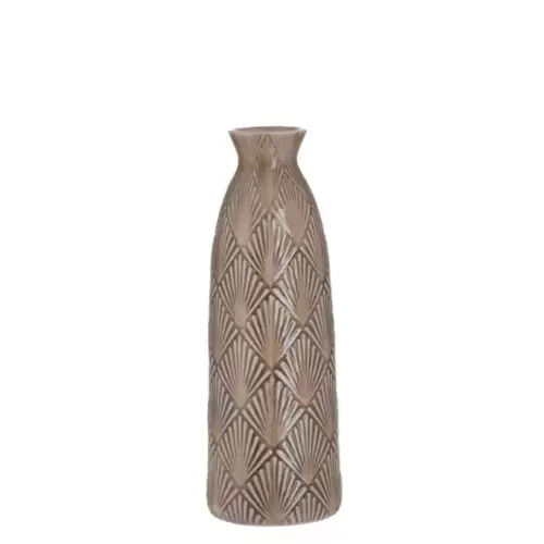 Vaza ceramica roz antic maro 10x29 cm