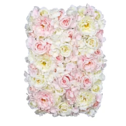 Panou perete flori artificiale roz-crem – 40×60 cm