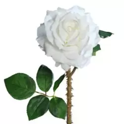 Trandafir artificial alb – 60 cm