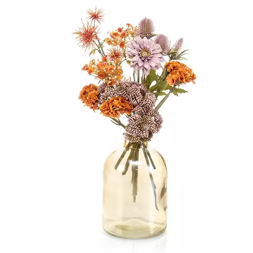 buchet flori artificiale portocaliu mov 427675 410