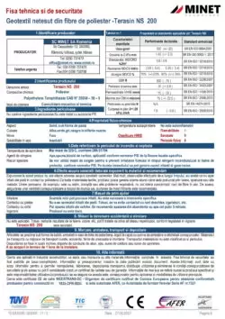 fisa tehnica geotextil terasin 200 tds