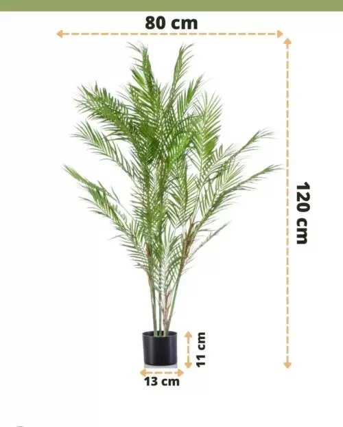 palmier artificial chamaedorea in ghiveci din plastic 120 cm 2077