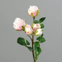 trandafiri artificiali roz crem 37 cm 2393