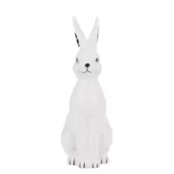 Figurina ceramica iepuras alb 19x7x9 cm2