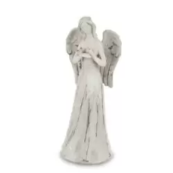 Figurina ingeras alb antichizat 42x18x14 cm