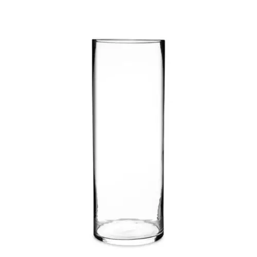 Vaza sticla transparenta cilindru 50x18 cm