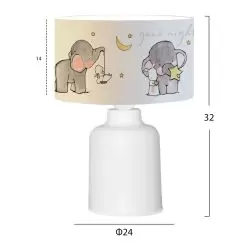 Lampa de masa design Elefanti 24x32 cm2