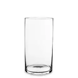 Vaza sticla transparenta cilindru 28x14.5 cm