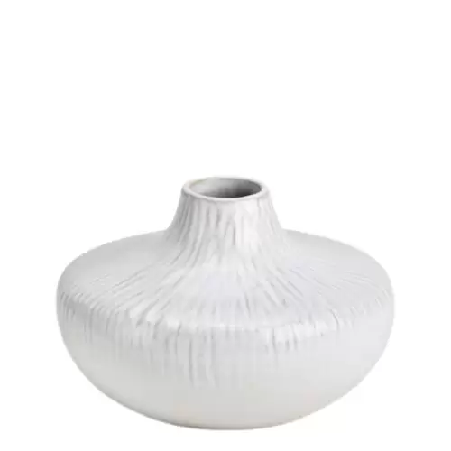 Vaza ceramica nuanta alba 14x9 cm