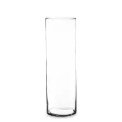 Vaza sticla transparenta cilindru 60x19 cm