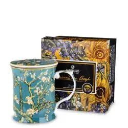 Cana portelan pentru ceai cu infuzor design Almond blossom Van Gogh