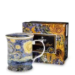 Cana portelan pentru ceai cu infuzor design The Starry Night