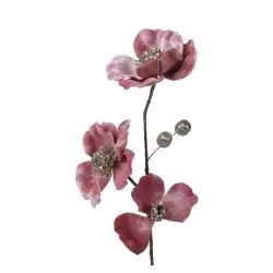 Creanga artificiala flori roz 10x56 cm