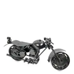 Decoratiune metalica motocicleta 9x19x7 cm