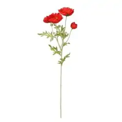 Floare artificiala Mac rosu 62 cm