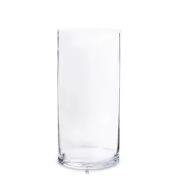 Vaza sticla cilindru transparenta 40x19x19 cm